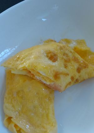 私の大好物！めんたいチーズマヨオムレツ♪-レシピのメイン写真