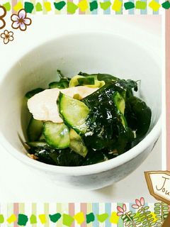 糖質制限☆酢の物 ワカメとキュウリ-レシピのメイン写真