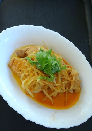 鶏肉ともやしのピリ辛味噌炒め♪-レシピのメイン写真