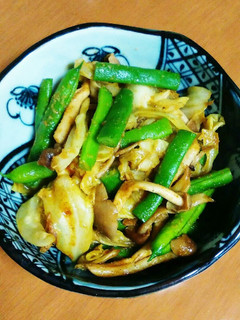 キャベツといんげんのカレー炒め-レシピのメイン写真