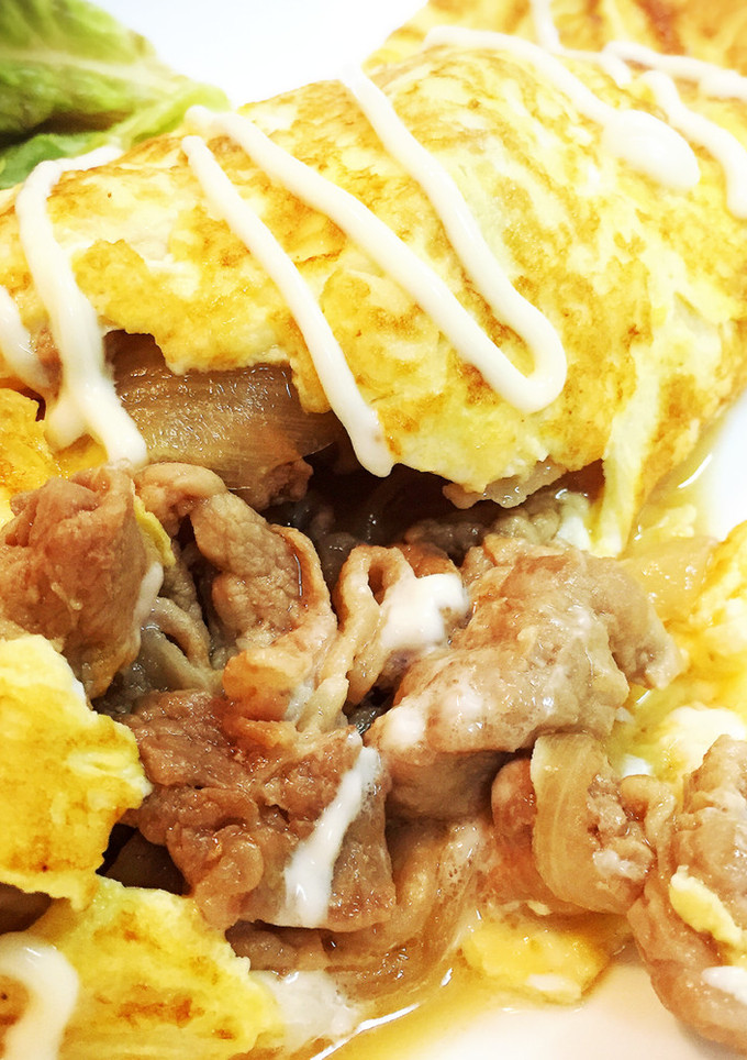 余った豚丼の具で♬簡単オムレツ-レシピのメイン写真
