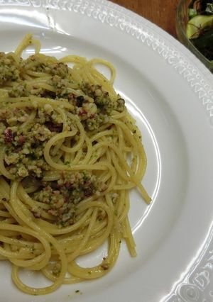 タコミンチ入りジェノベーゼパスタ-レシピのメイン写真