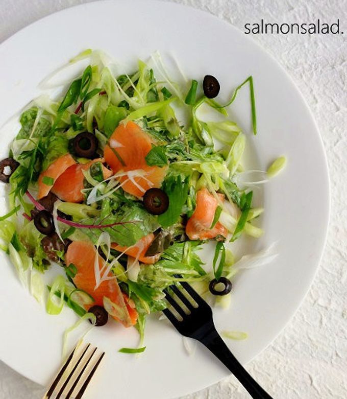 九条ネギとサーモンのサラダ♡ by ち～sun 【クックパッド】 簡単