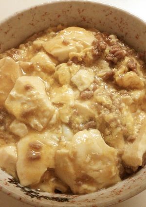 お手軽！豆腐とひき肉のふわとろ丼-レシピのメイン写真