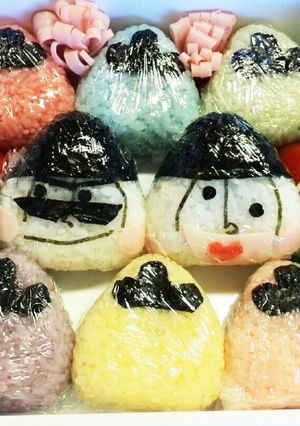 運動会☆おそ松さん(筋肉松)おにぎり-レシピのメイン写真