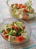 さっぱり夏野菜のお豆腐サラダ