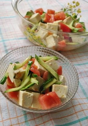 さっぱり夏野菜のお豆腐サラダ-レシピのメイン写真