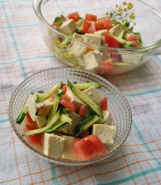 さっぱり夏野菜のお豆腐サラダ-レシピのメイン写真