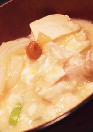 豆腐 梅玉餡掛けうどん♪-レシピのメイン写真