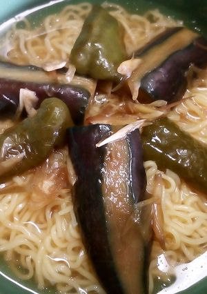 茄子とピーマンの素揚げでぶっかけ麺-レシピのメイン写真