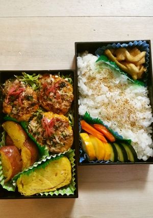 久しぶり♪ササミのお好み焼き風弁当♪-レシピのメイン写真