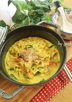 プーパッポンカリー風ラーメン-レシピのメイン写真
