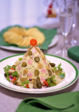 ポテトサラダのクリスマスツリー-レシピのメイン写真