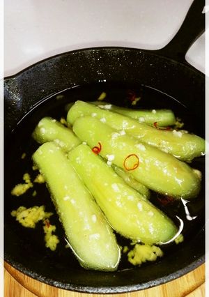 ❉スキレットde茄子アヒージョ❉オイル煮-レシピのメイン写真