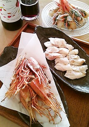 ボタンエビお刺身と素揚げ-レシピのメイン写真
