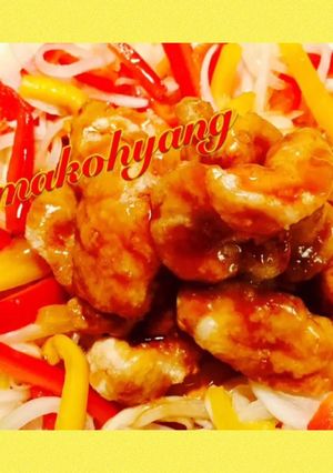 鳥唐揚げの甘酢あんかけ☆サラダお弁当にも-レシピのメイン写真