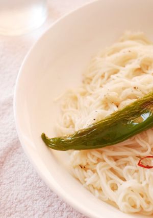 万願寺のそうめんペペロンチーノ-レシピのメイン写真