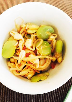 ピリ辛☆そら豆のもやしキムチ和え-レシピのメイン写真