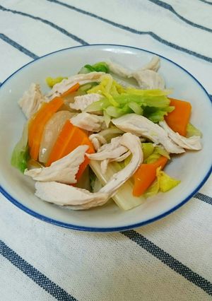 白菜と蒸し鶏のおひたし-レシピのメイン写真