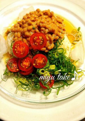 納豆とトマトのぶっかけ素麺♪-レシピのメイン写真