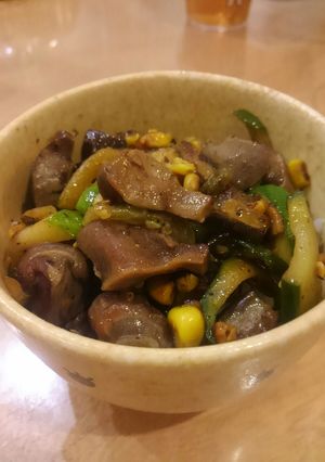 夏野菜の砂肝丼-レシピのメイン写真