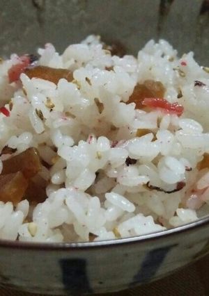 シャキシャキ奈良漬けと梅の混ぜご飯♪-レシピのメイン写真
