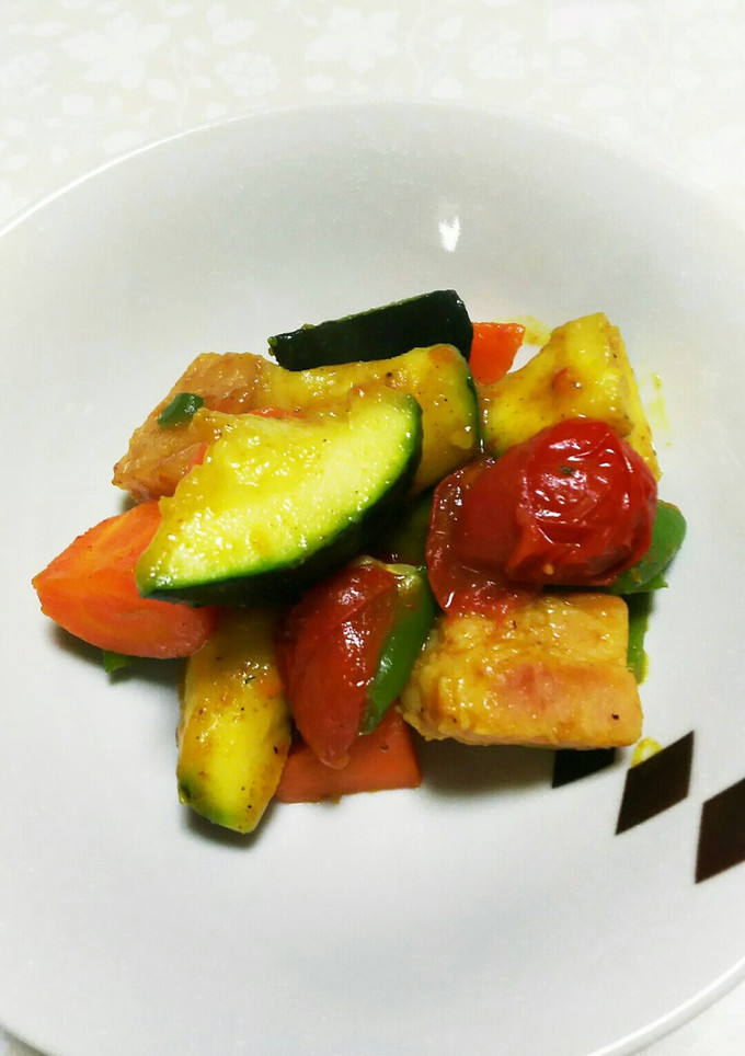 簡単！夏野菜のカレー蒸し炒め-レシピのメイン写真