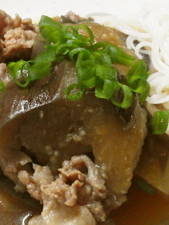 ＊茄子と豚こまの煮物そうめん添え＊-レシピのメイン写真