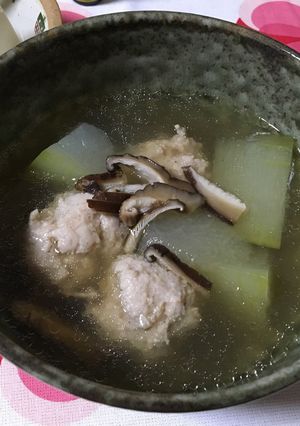 冬瓜と鶏団子の温・冷スープ-レシピのメイン写真