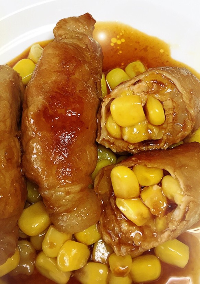 肉巻き コーン すき焼きのタレで簡単-レシピのメイン写真