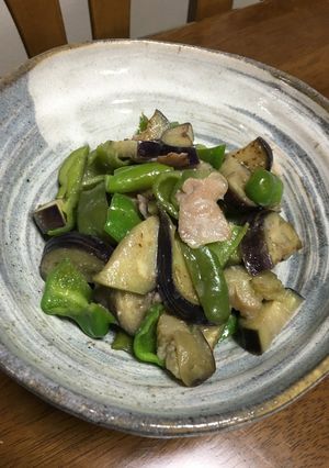 茄子味噌炒めのピーマン入り-レシピのメイン写真