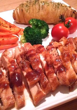 むね肉のオーブン焼 ウスターケチャップ-レシピのメイン写真