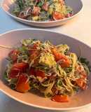 野菜たっぷりしらすの冷製パスタ