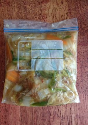 白菜と豚小間のうま煮【冷凍】-レシピのメイン写真