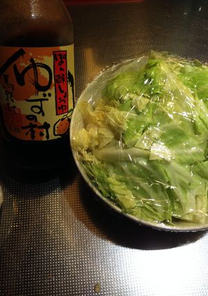 キャベツだけ！レンジで超簡単付け合わせ！-レシピのメイン写真