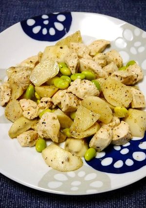 簡単！ムネ肉と長芋の焼き鳥風味炒め-レシピのメイン写真