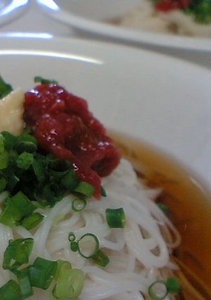 梅干でサッパリ☆そうめん-レシピのメイン写真