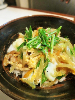 【麻辣味】残った焼き鳥で親子丼-レシピのメイン写真