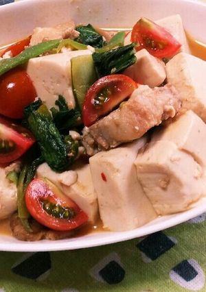 麻婆豆腐風なヘルシーメイン料理!!-レシピのメイン写真