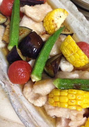 やわらか鶏胸肉と夏野菜の焼き浸し-レシピのメイン写真