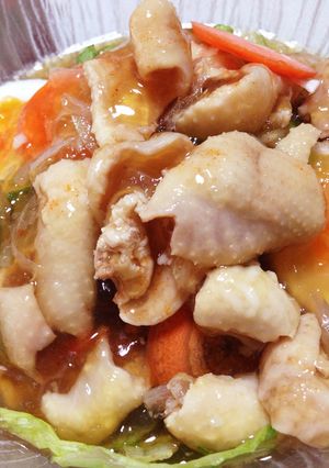 冷麺 彩りサラダと鶏皮のジュレ添え-レシピのメイン写真