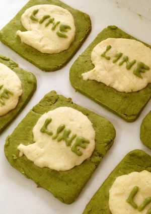 びっくりアイコンクッキー!抹茶味♡-レシピのメイン写真