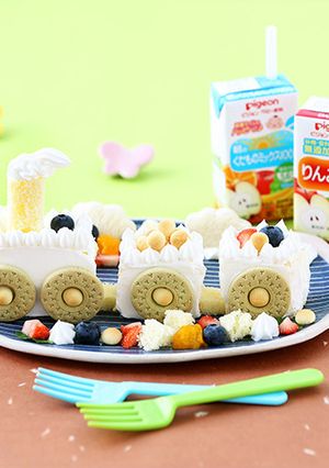 離乳食 機関車ケーキ-レシピのメイン写真