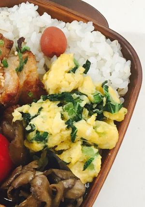 【お弁当】小松菜のチーズ入り玉子焼き-レシピのメイン写真