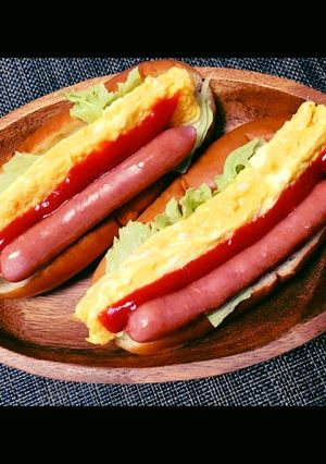 簡単厚焼き玉子のホットドッグ-レシピのメイン写真