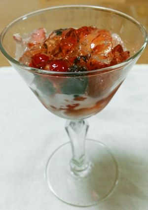 スパークリングワインとベリーのゼリー-レシピのメイン写真