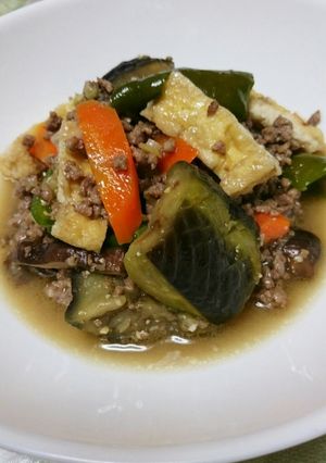 揚げない!挽き肉入りなすの味噌煮-レシピのメイン写真