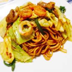 A picture of スパイシー★シーフードカレー焼きそば.