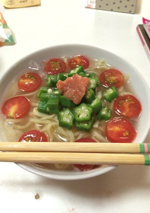 さっぱり梅冷やしラーメン-レシピのメイン写真
