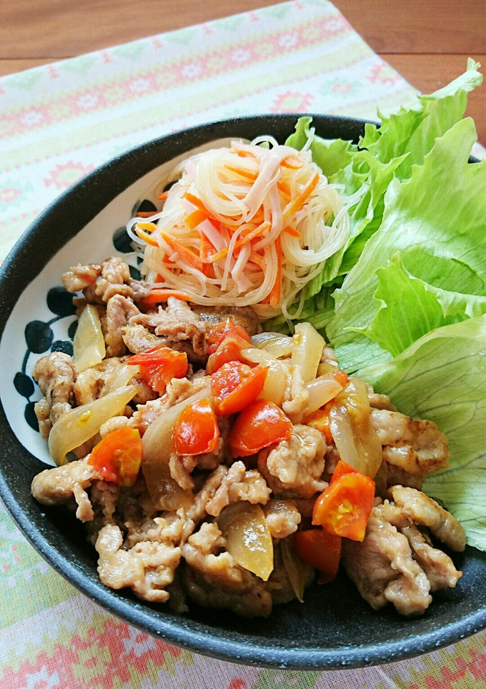 簡単節約☆豚こま肉のトマト塩だれ炒め。-レシピのメイン写真